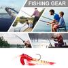 Shrimp Bait Realistic Looking Bright Color Flexible Highly Simulated with Sharp Hook Easy Penetration Multi-Section Shrimp Bait Luminous
