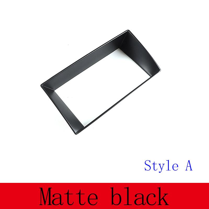 ABS Carbon Fiber/Matte Black For Jaguar F-TYPE 2013-18 Car Center Console Navigation Screen Decorative Frame Sticker Accessories