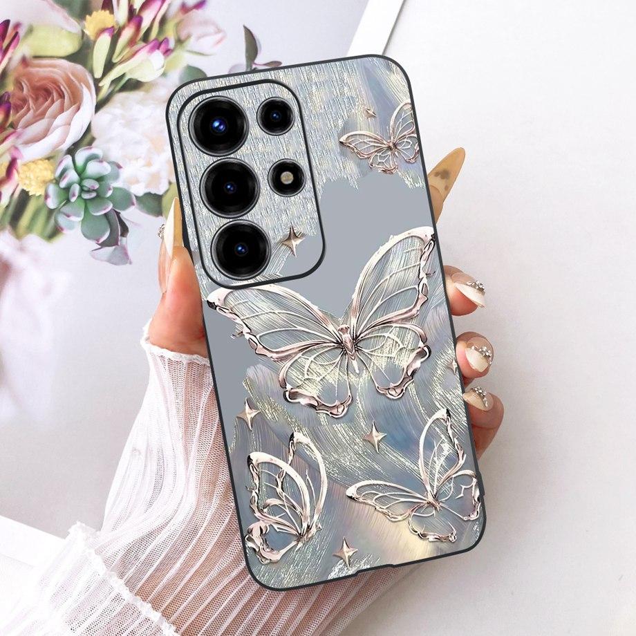 For Itel S26 Ultra Super 26 Ultra 26Ultra Phone Case Soft Black Silicone Cover Butterfly Dragon Cat Floral Painting Bumper Funda