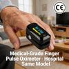 Portable Finger Pulse Oximeter - Medical-Grade Blood Oxygen Saturation Monitor
