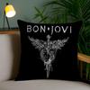 B-Bon J-Jovi Band Cushion Cover Soft Short Plush Double-Sided Printing Home Decor Machine Washable Pillow Case Gift