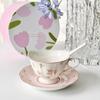 Pink Rabbit Cerc Coffee Cup And Plate Set ternoon Tea Cute Girl Heart Vintage Korean Sle Breakfast Dining Utensils Set