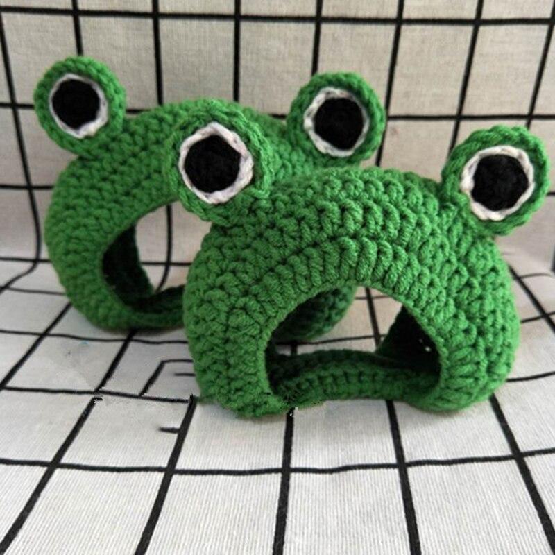 1PC S/M Broasca Pet Casca pentru caini si pisici - Toaleta din lana tricotata manual Stilul dragut Transform Costume Prop