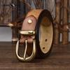 Fashionable Leather Belt Genuine Leather Pin Buckle Retro Old Korean Style Versatile Men and Women's Trouser Belt