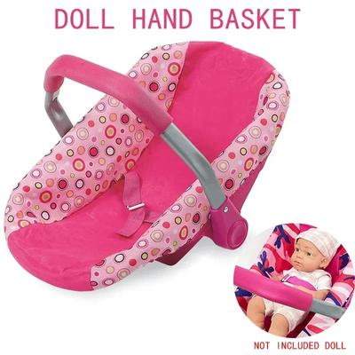 Baby Doll Car Seat Carrier Removable Cover Machine Washable and Fits Most Dolls & Plush Animals Birthday Gift For Children