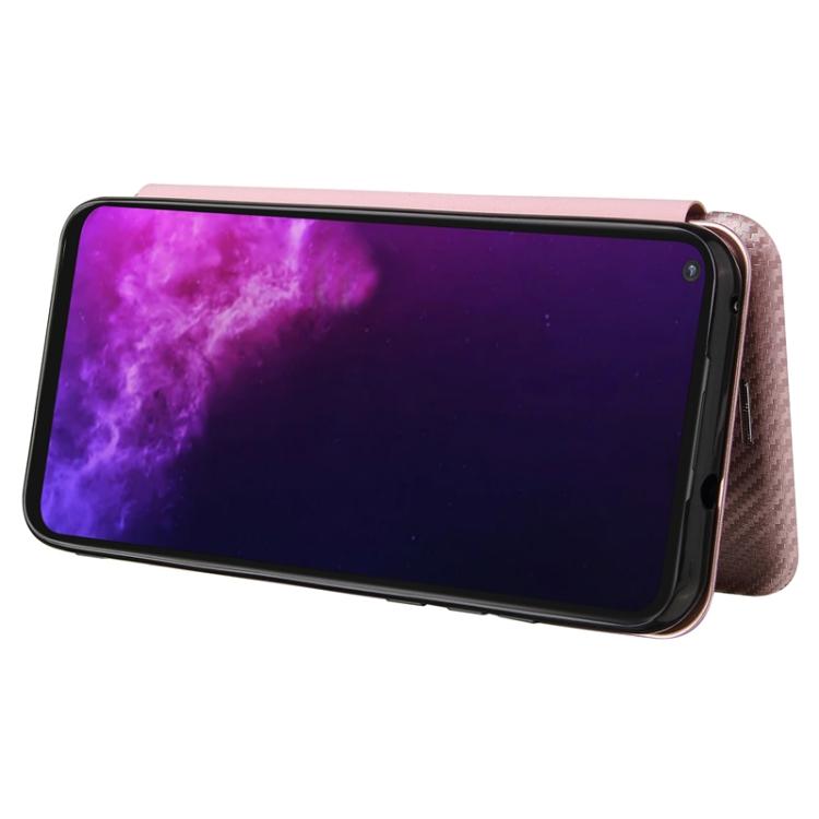 For Motorola Moto G Play (2021) Carbon Fiber Texture Horizontal Flip TPU + PC + PU Leather Case with Card Slot