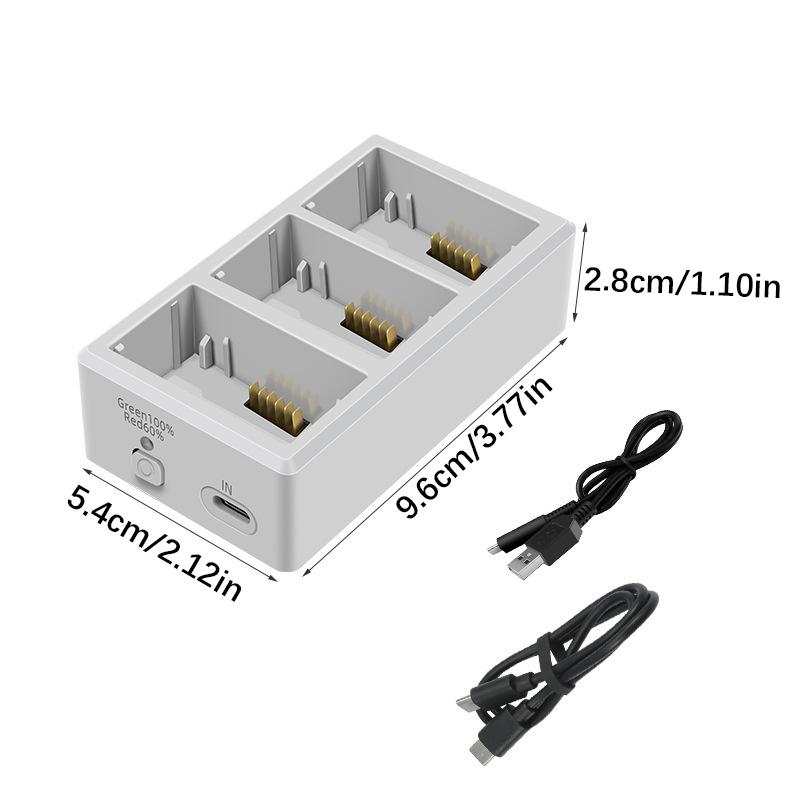 Multifunction Travel Charging Dock For Drones Battery Supports 3 Batteries Simultaneous Charge And Power Mode