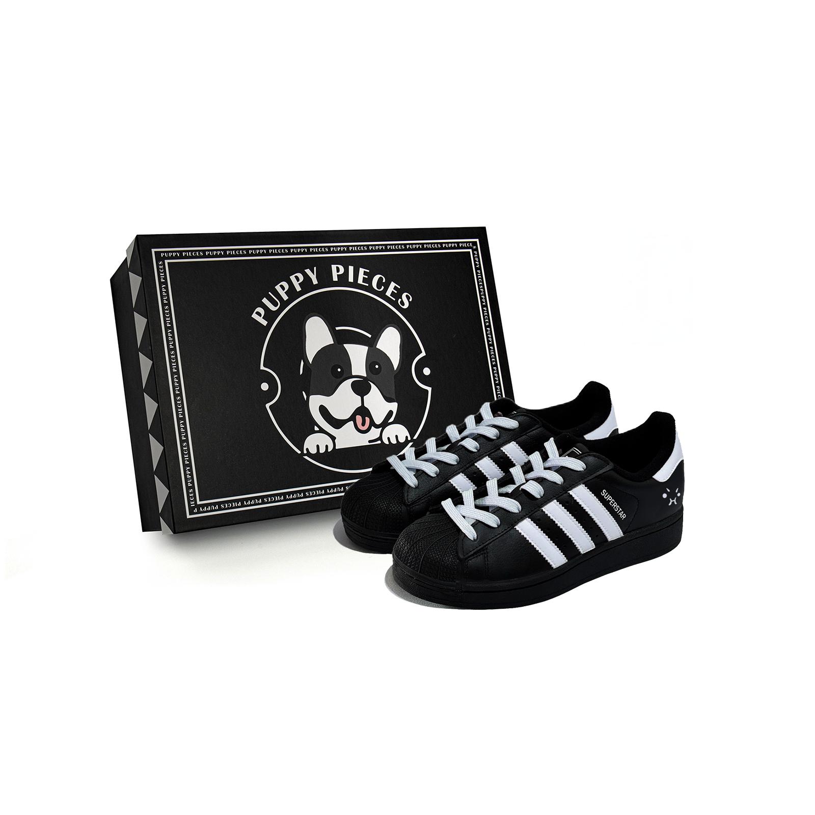 

Adidas Originals SUPERSTAR Piece, Special Shoe Box Low top Skateboard Shoes Unisex Black Blue EG4959(Team85-S-BOXA) 39⅓