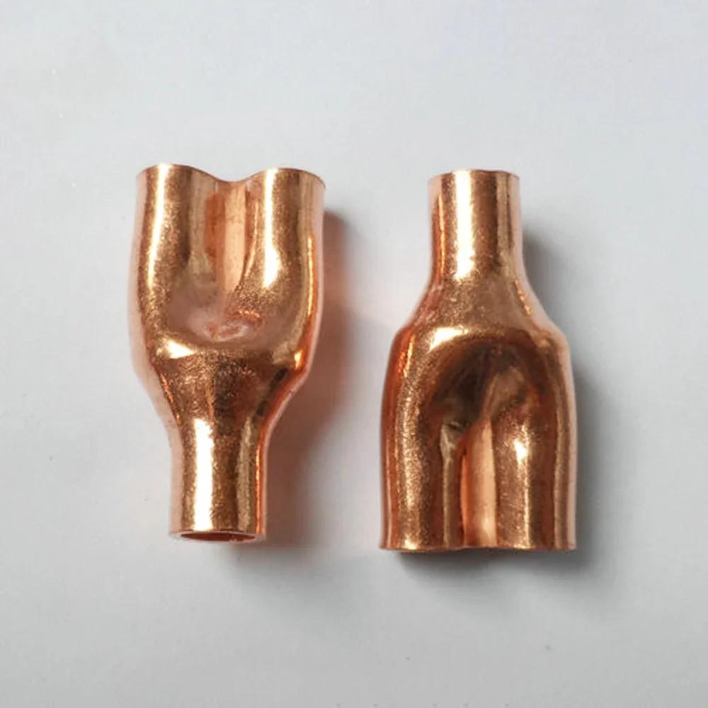 1/4" 3/8" 1/2" 8 16 19 22 25 28.6 -42mm ID Equal Reducer Y-Shaped 3 Way Splitter Copper End Feed Solder Fitting Air Conditioner