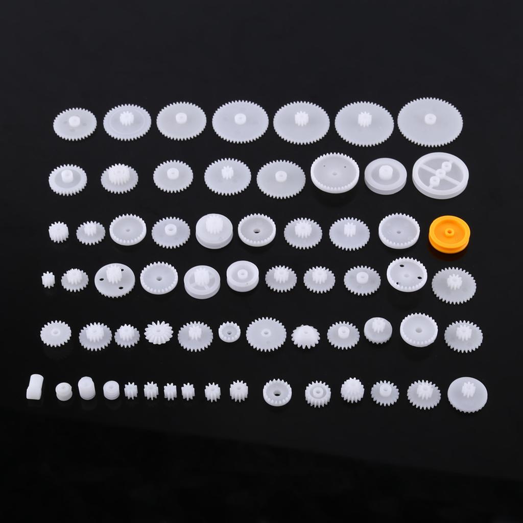 Plastic Gears Pulley Belt Worm Kits Crown Gear Set Robot Motor Toy DIY Parts(75 Kinds)
