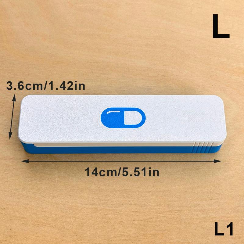 Convenient 7 Day Pill Organizer with Sliding Closure for Medication on the Go