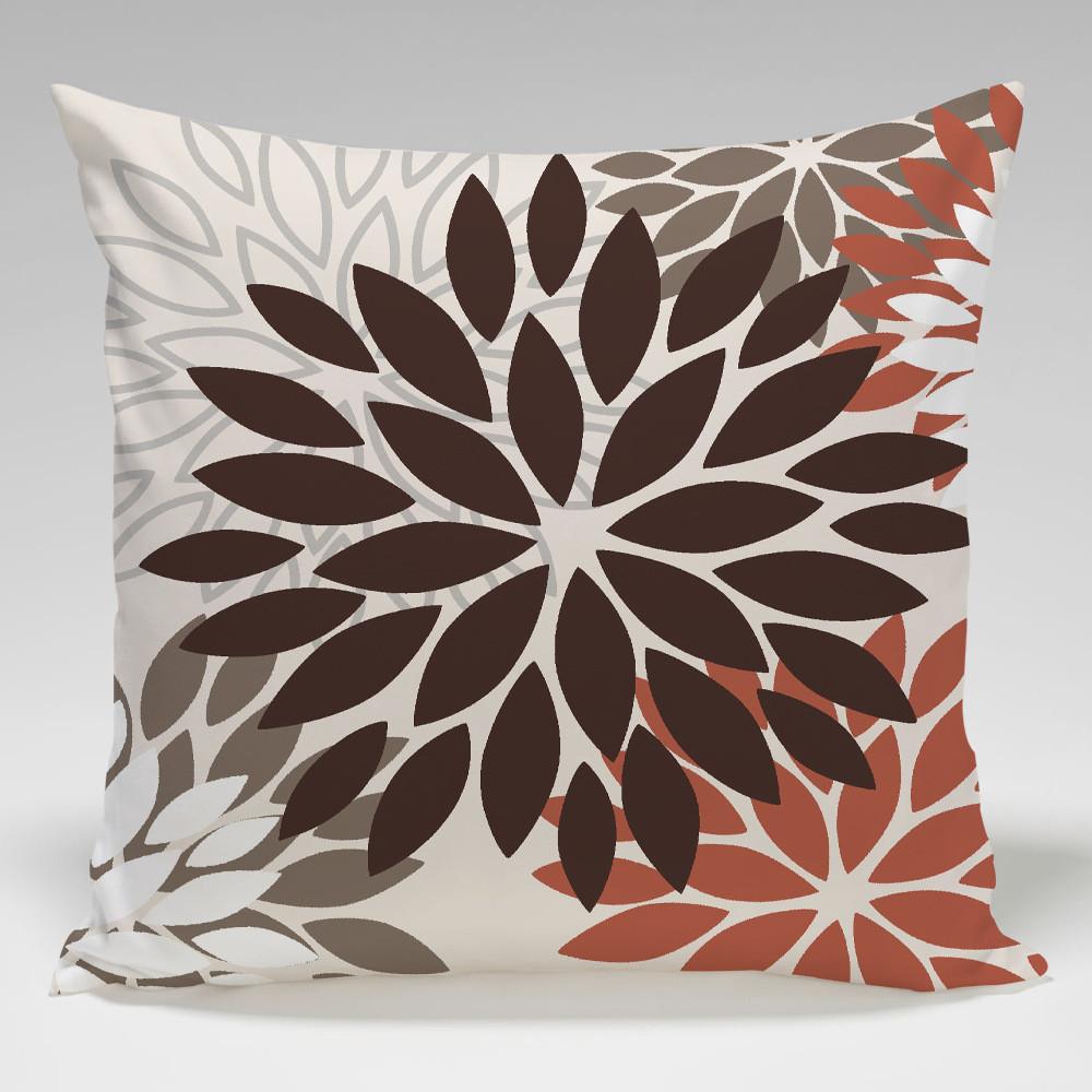 Geometric Color Flower Pillow Cover Polyester Fabric Modern Decor For Living Room