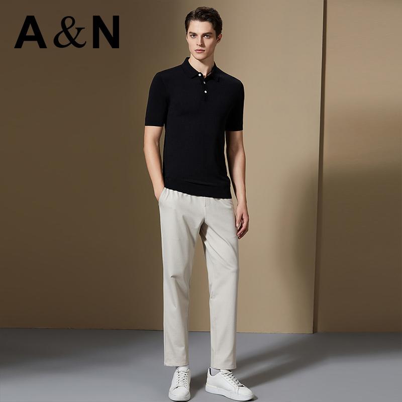 37% Mulberry Silk 60 Short Sleeve Polo Shirt for Men