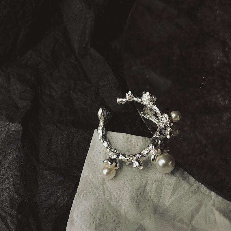 Cold Exquisite Ins Minimalist Pearl Ring For Women Featuring Size Adjustable