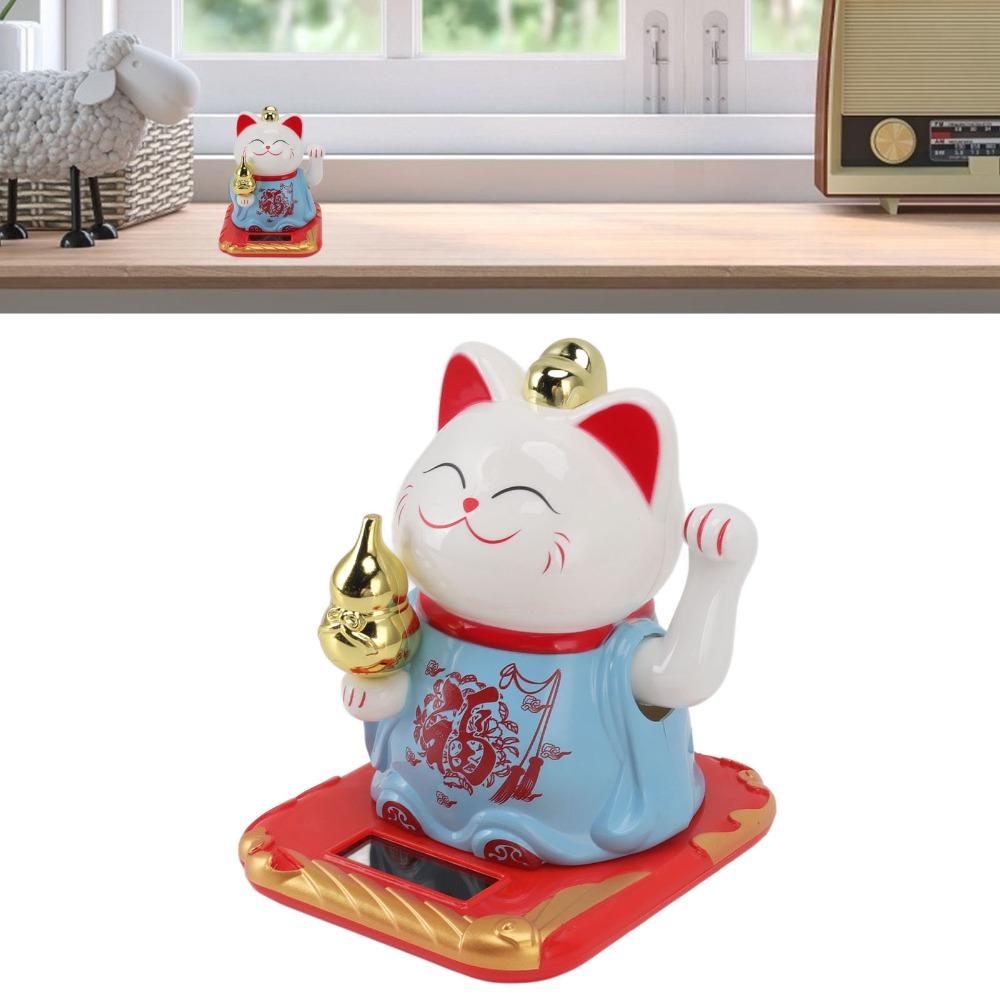 4.13x3.74x3.27in Chinese Fortune Cat Ornament Desktop Auspicious Decor Restaurant & Hotel Decor