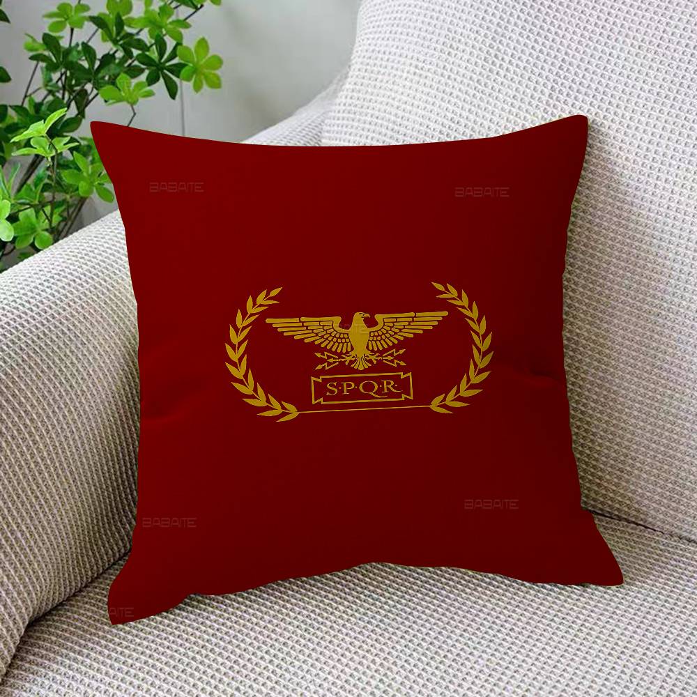 Roman S-SPQRS Pillow Covers Cartoon Sofa Decorative Home Double-sided Printing Short Plush Cute Cushion Cover 12x12Inch