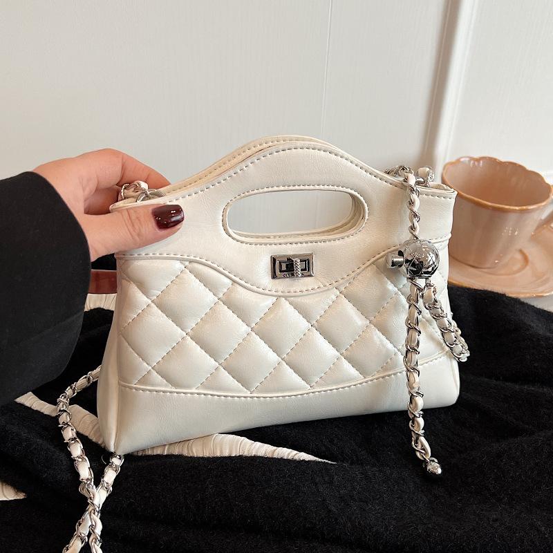 Temperament Versatile Portable Small Square Bag Casual Versatile Premium Sense Rhombus Chain Crossbody Bag