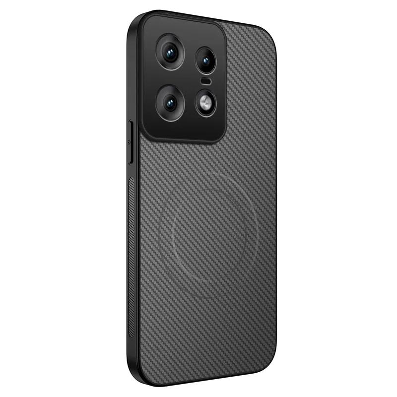 Business Kevra Texture Carbon Fibre Slim Drop-Proof Case For Moto 60 Pro S Fuison 5/40 Ultra Neo Magnetic Charging Protect Cover