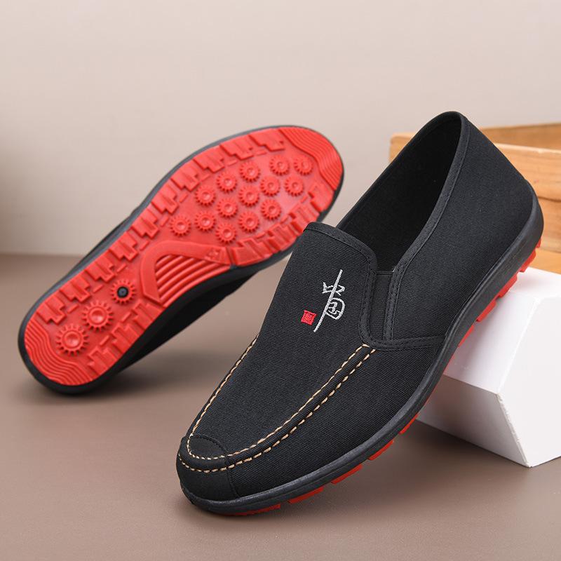 New Old Beijing Cloth Shoes Men's Shoes Spring and Autumn Canvas Shoes Men's Casual Shoes Comfortable and Lightweight Board Shoes Non-slip Doudoushoes