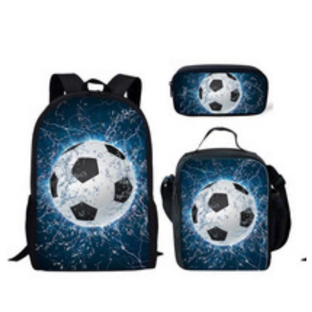 Football Backpack Student School Bag Painted Printing Anti-splashing