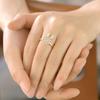 Adjustable Rabbit Ring with Zirconia for Women - Japanese/Korean Style, Copper, Rotatable, High-End Luxury Feel