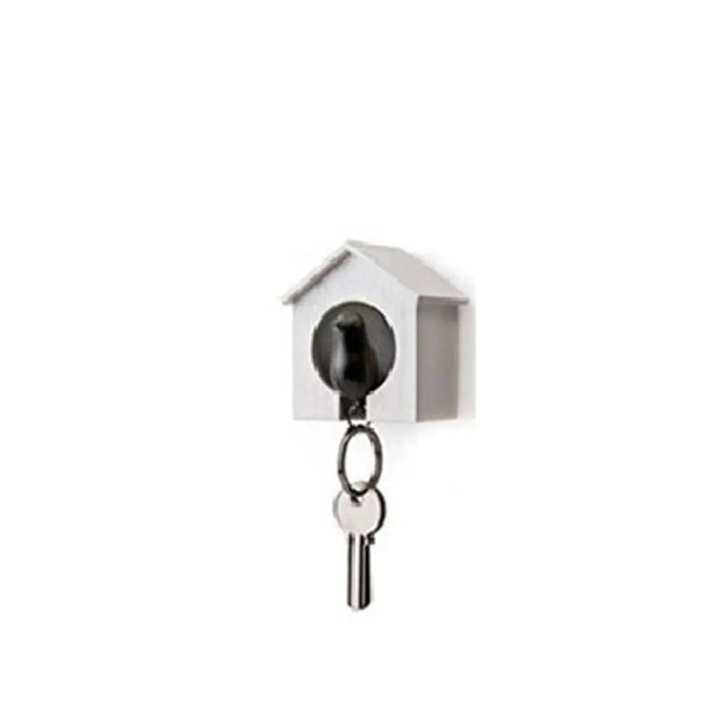 Likable Plastic Sparrow Key Holder Wall Mounted  Sparrow House Keychain Decorative Bird Whistle Key Hanger Keys Birdhouse Shape