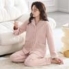 Women's Thickened Coral Fleece Pajamas Set - Long Sleeve, Warm, 2025 New Autumn/Winter Style Homewear