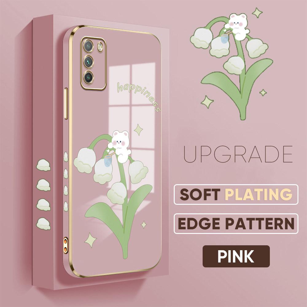 Colorful Printing Patterns Square Edge Pattern Casing Plated Phone Shell Luxury Plating Soft Phone Case for Huawei Honor Xiaomi Redmi