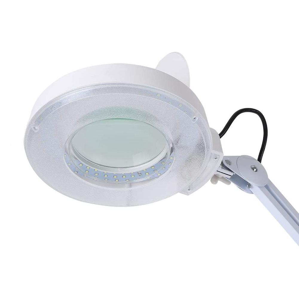 Stand Beauty Cosmetic Makeup 5xMagnifying Lighted Magnifier Light Floor LED Lamp White