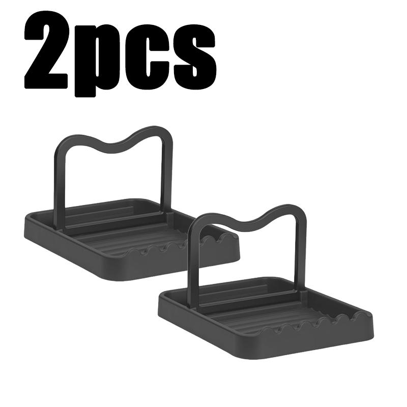 1-3PC Spatula Pot Lid Holder Foldable Multifunctional Upright Stand  Kitchen Draining Rack Wave Anti-slip Storage Organiser