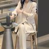 Spring & Autumn Plus Size Wide-Leg Pants Women's Casual Two-Piece Set