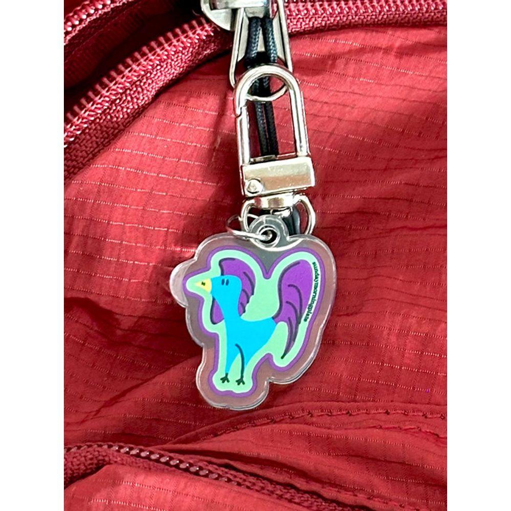 

sundaymorningplate 12 zodiac chicken (ROOSTER) keychain ROOSTER