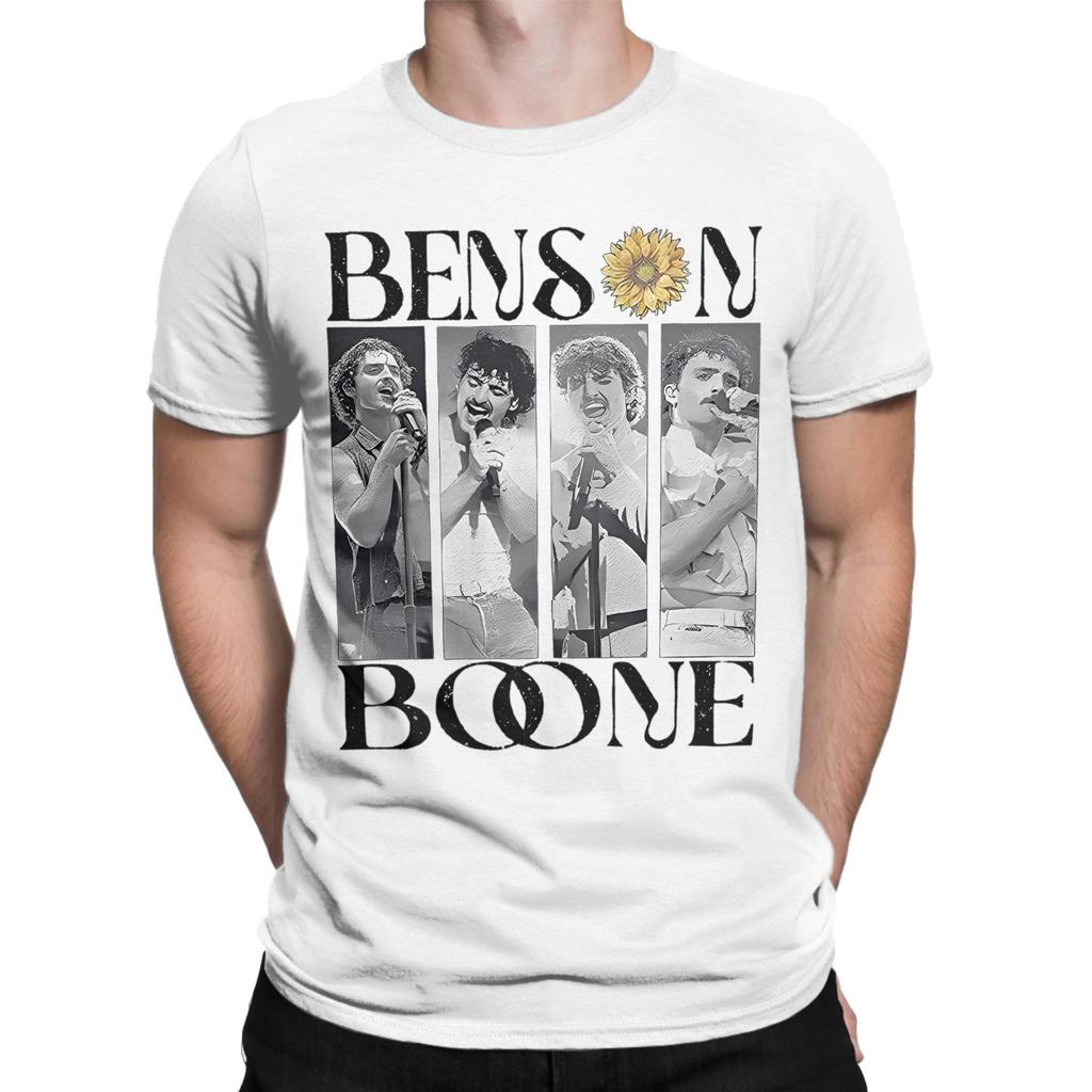 Benson Boone Mystical Magical American Singer T Shirt for Men Cotton TShirt Round Neck Tees Short Sleeve Clothing Gift Idea