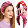 Fashion Valentine's Day Headbands for Women Glitter Heart Letter Hairbands Crystal Pearl Headband for Party Hair Accessories