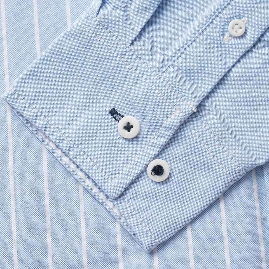 Levis SS24 Summer Collection Striped Patchwork Long Sleeve Shirt Men shirts Light-Blue 0018A-0001