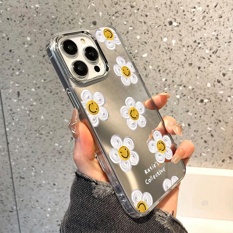 Pouzdra na mobilní telefon pro iPhone 11 13 XR 15 Pro Max 12 14 Pro Max Case iPhone 16 XS Max Mirror Ochranné pouzdro Mirror Exquisite Cartoon Waterproof