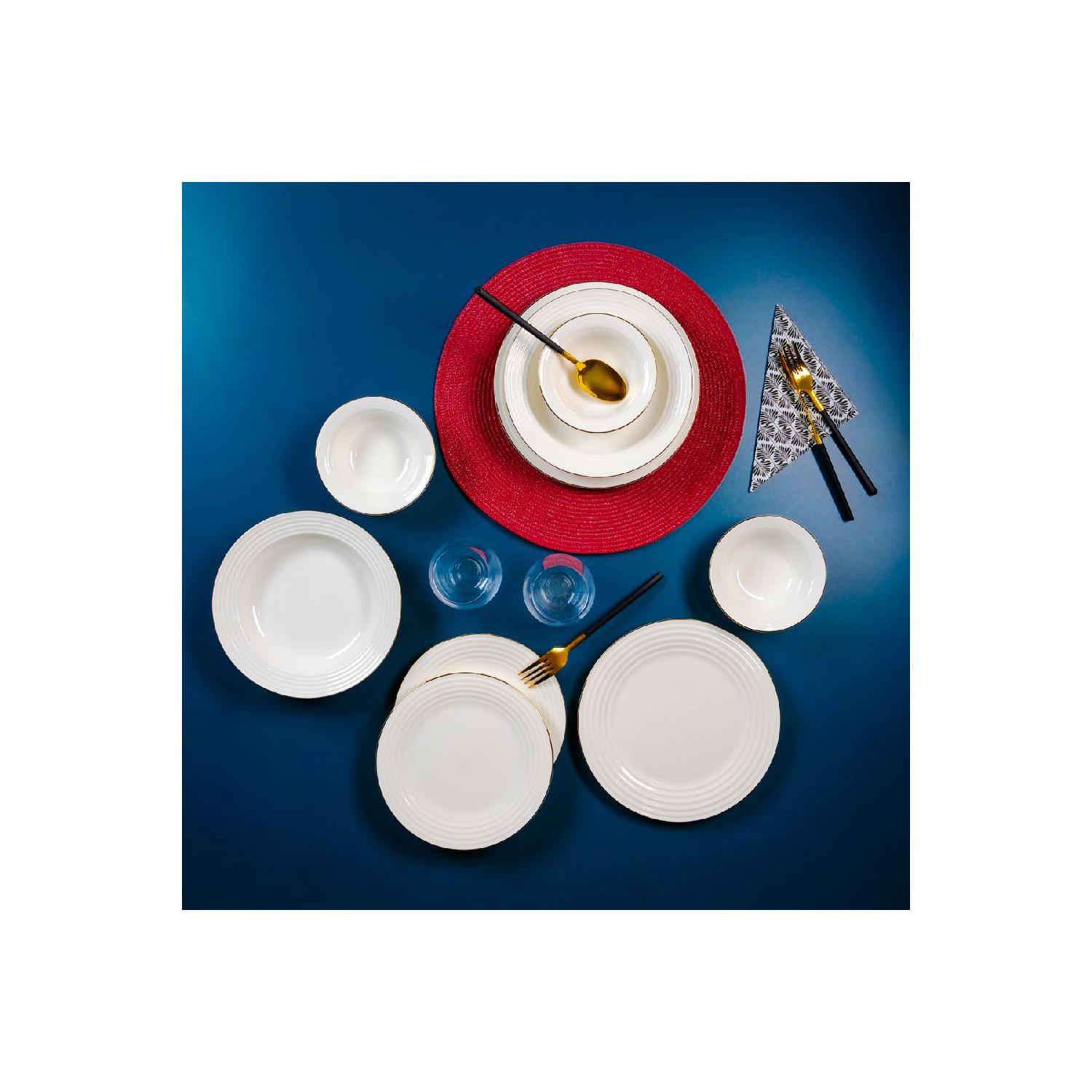 

Alina Gold 24 Piece Dinner Set For 6 People