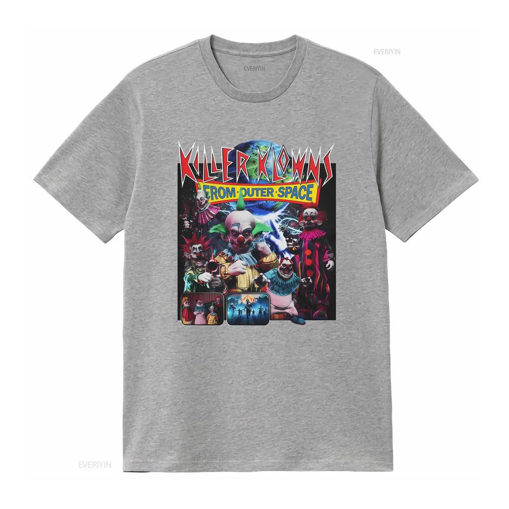 Killer Klowns from Outer Space Horror Movie T Shirt for Casual Vintage Washed Streetwear Comfortable Top For Everyday Wear