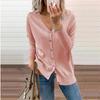 2026 Autumn Winter Women's V-Neck Cardigan, Button Detail Open Front Knit Sweater with Soft Yarn, Versatile Layering Piece for Office & Casual Wear