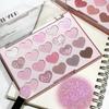DIKALU Korean Sweetheart 20-Color Eyeshadow Palette: Shimmer, Pearlescent, Matte In Purple, Brown & Melon Shades.