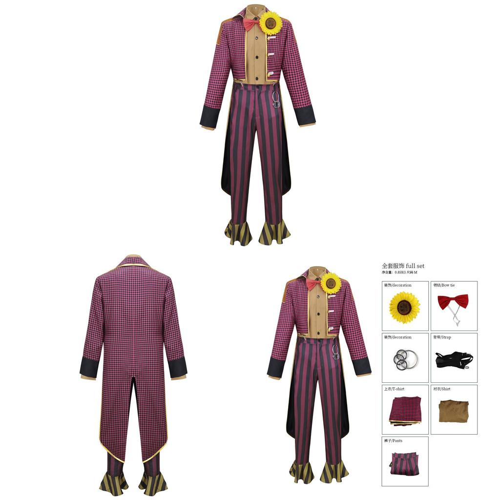 Dead By Daylight Clown Cosplay Costume Full Set With Printed Design For Cosplay Fans