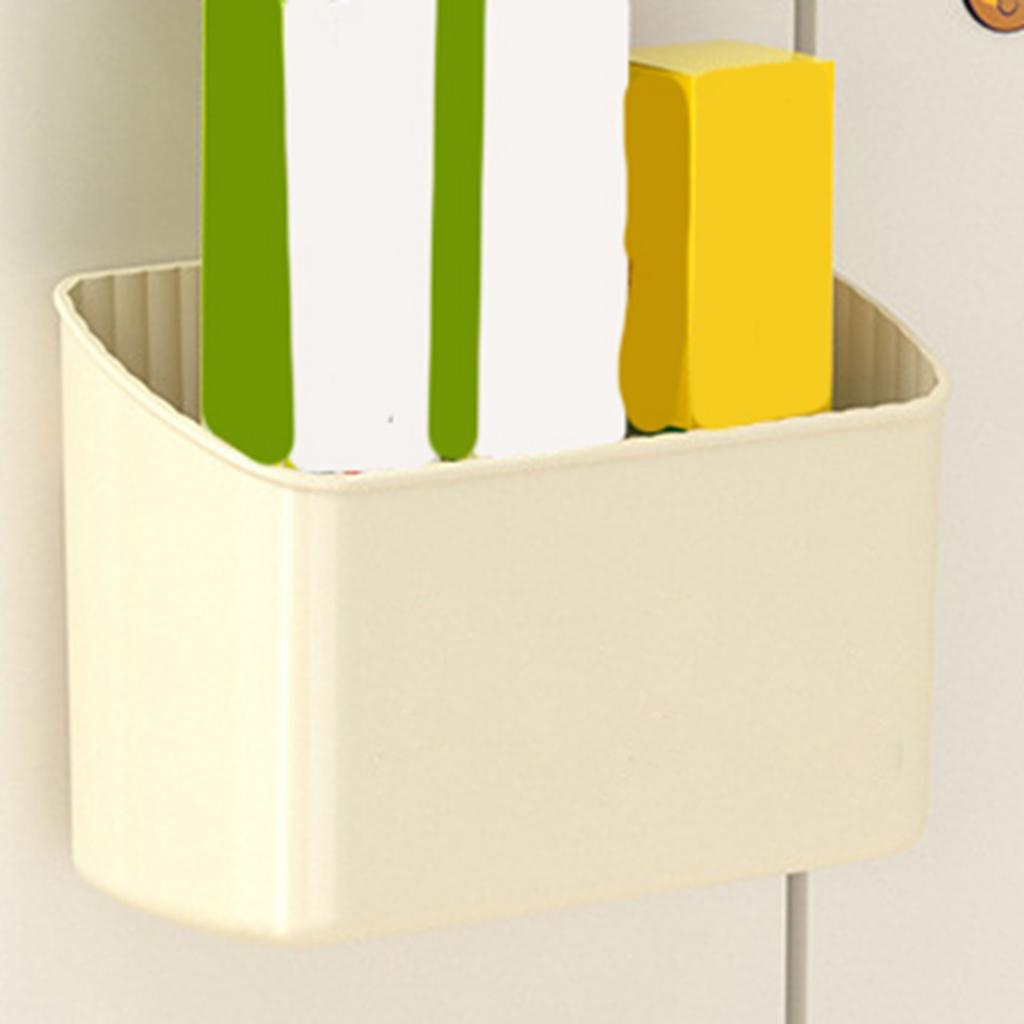 Magnetic Wall Storage Box Large Capacity Plastic Refrigerator Side Organizer for Kitchen Dining