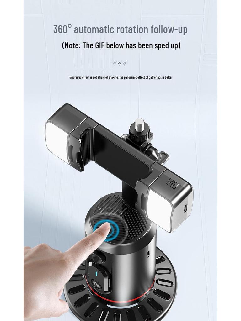 Obrotowy o 360° kijek do selfie z funkcją śledzenia twarzy AI i gimbalem Follow-Me do transmisji na żywo i krótkich filmów