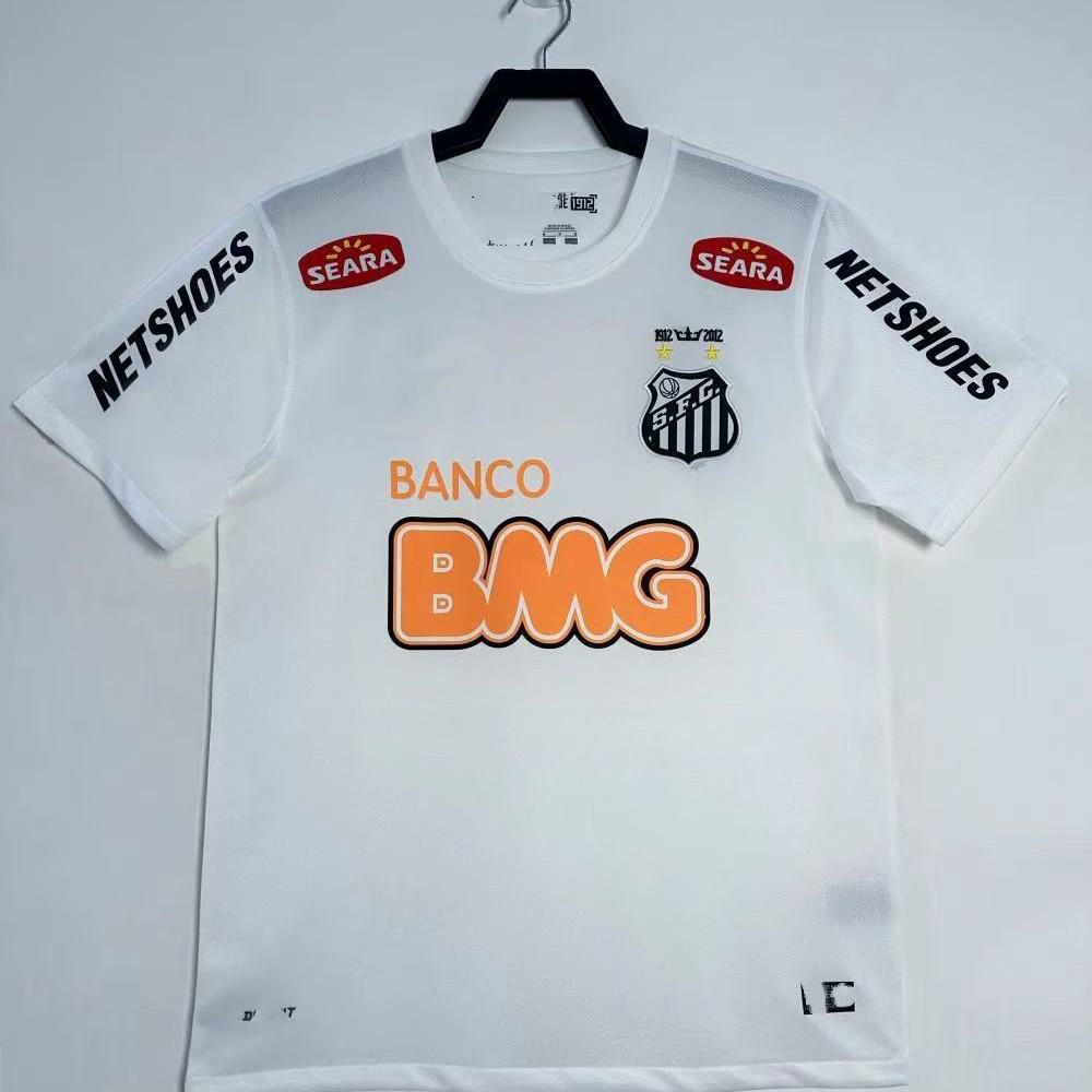 Ретро-футболка Неймара Santos FC №11 - Классическая вышитая футбольная рубашка с коротким рукавом XL