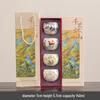 Zhinianhua Ru Kiln Ceramic Teacup Gift Set (4 Cups)