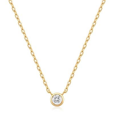 Colar ANIA HAIE Redondo Solitário Zircônia Cúbica Prata 925 N059-01G