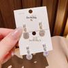 High-End Cubic Zirconia Earrings for Women: Light Luxury Fashion Studs, Perfect for Evening Parties.