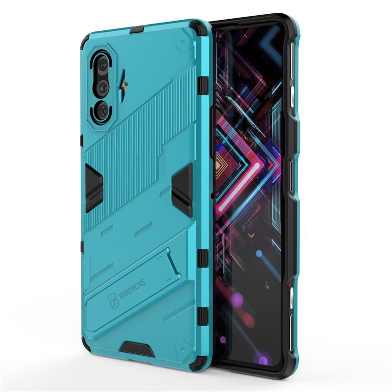 

Для Xiaomi Redmi K40 игровой чехол бампер кронштейн подставка держатель полная защита бронированный чехол для телефона Funda Redmi K40 K50 игровой k70 Redmi K40 Gaming синий