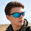 Men's Half-Frame Polarized Sports Sunglasses European-American Style UV Protection for Cycling Hiking Running Fishing