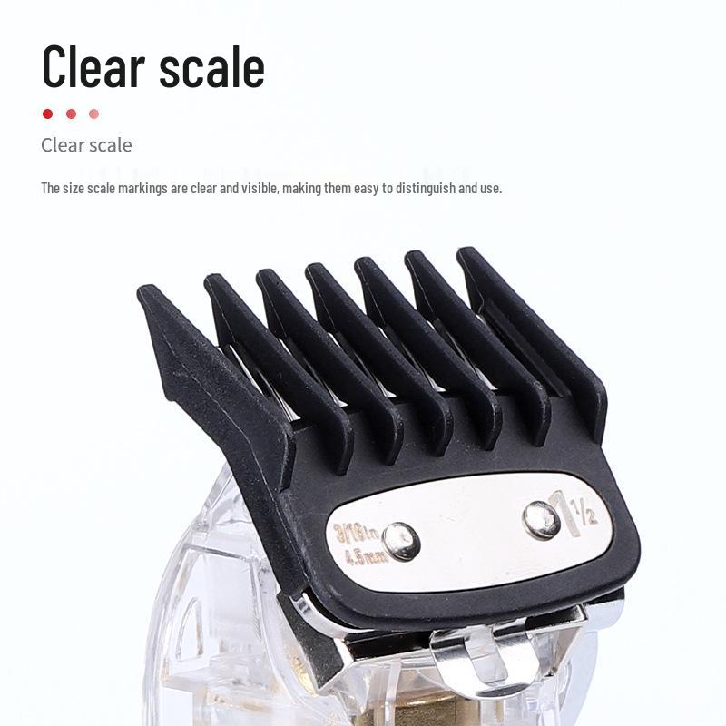 Electric Hair Clipper Accessories: 3-Piece Limit Comb & Styling Tool Set with Iron Buckle